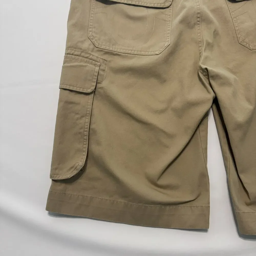 TRUE RELIGION FLAP POCKET CARGO SHORTS MEN'S SIZE 33 WAIST INSEAM 12